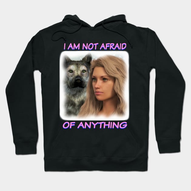 I AM NOT AFRAID Epic Inspirational Quote Hoodie by blueversion